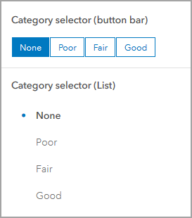 Category selector Category selector